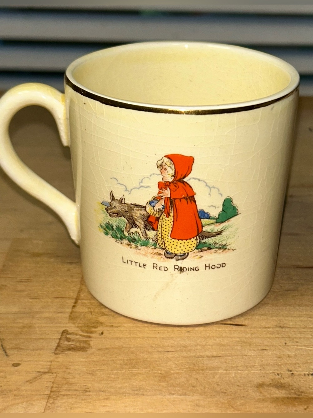 Vintage ceramic child's nursery rhyme mug Bovey Pottery Company 1930 mini mug